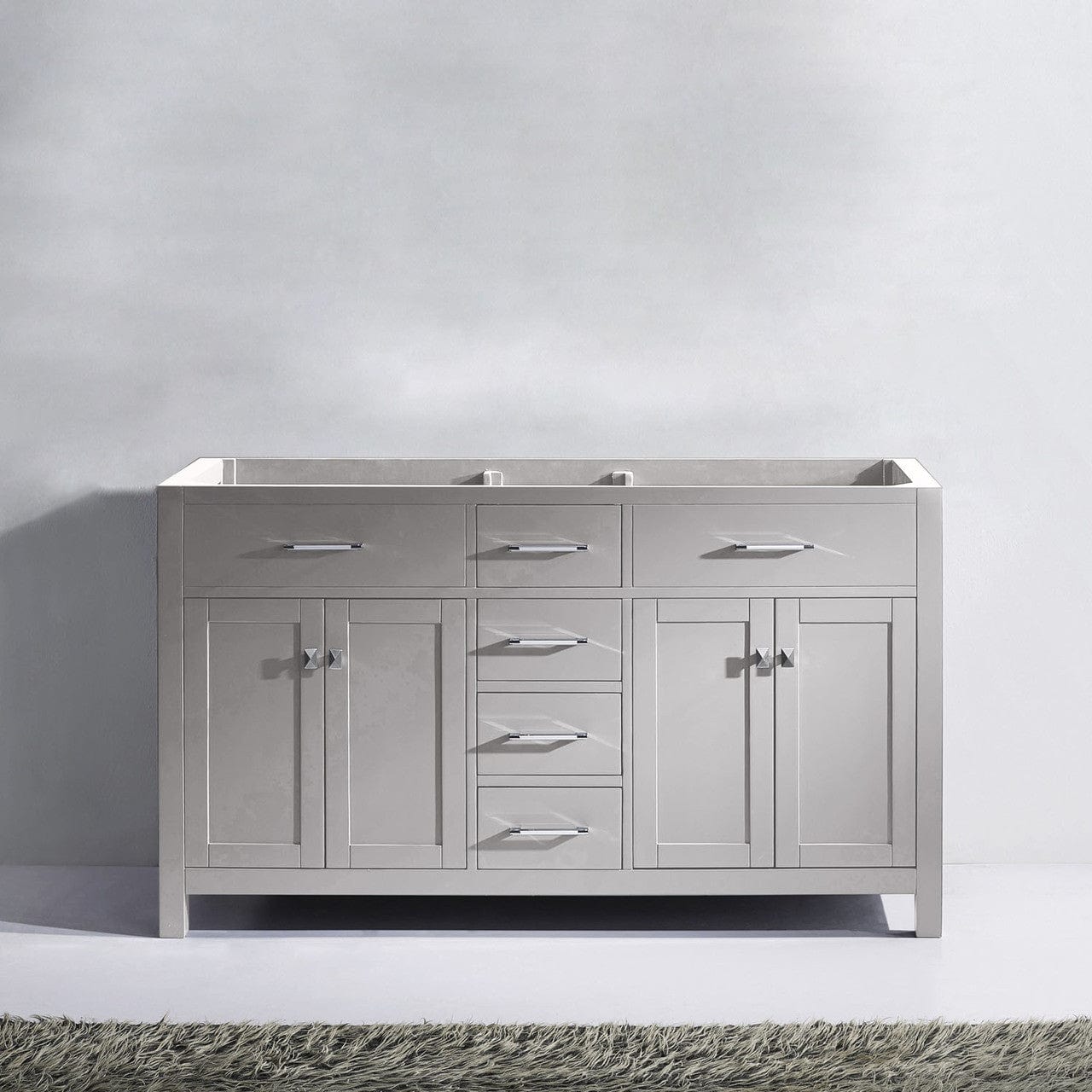 Virtu USA Caroline 60 Cabinet Only in Cashmere Grey