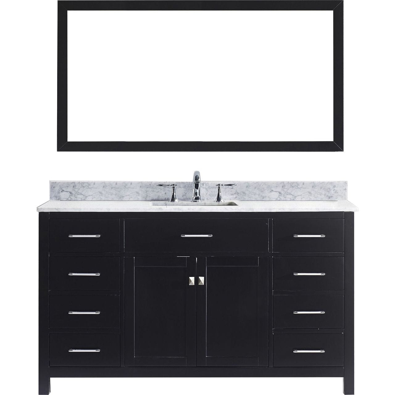 Virtu USA Caroline 60" Single Bathroom Vanity Set in Espresso