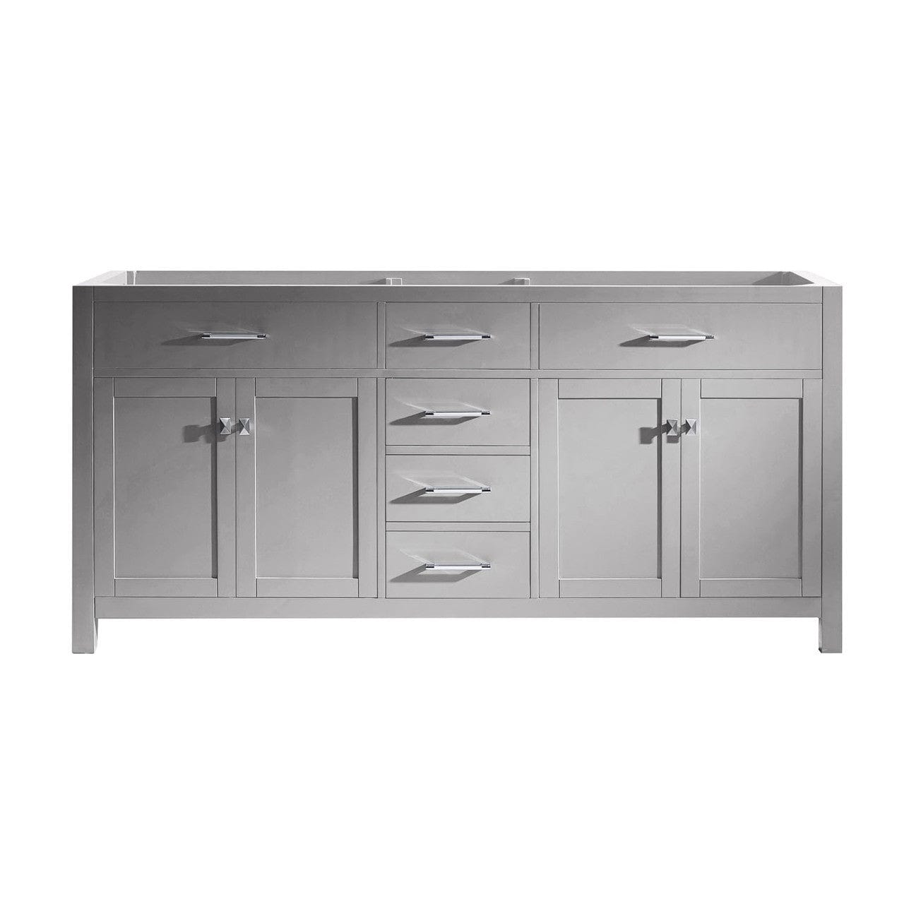 Virtu USA Caroline 72" Cabinet Only in Cashmere Grey