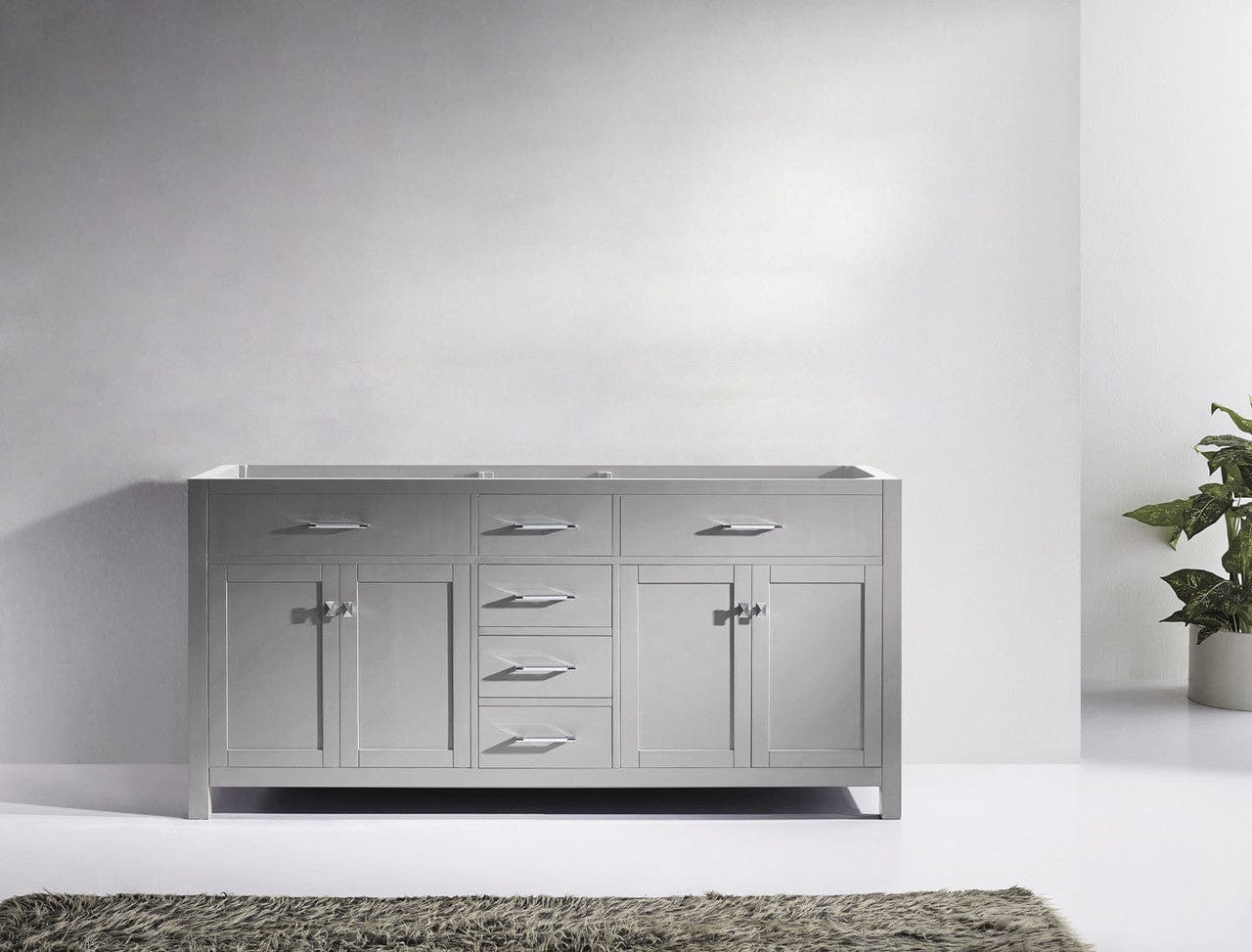 Virtu USA Caroline 72 Cabinet Only in Cashmere Grey