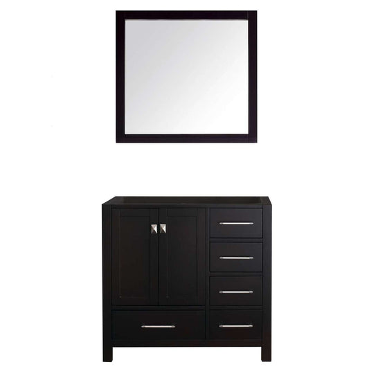 Virtu USA Caroline Avenue 36" Single Bathroom Vanity Cabinet in Espresso