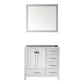 Virtu USA Caroline Avenue 36" Single Bathroom Vanity Cabinet in White
