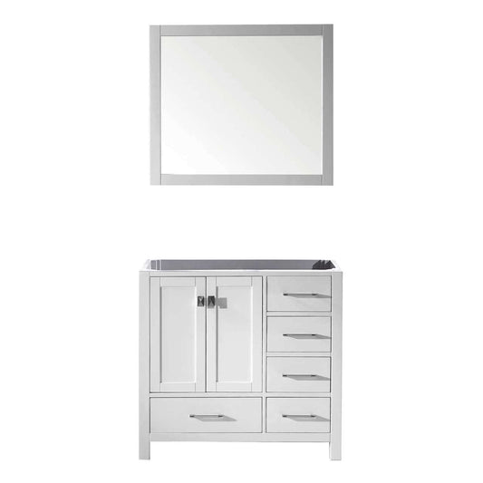 Virtu USA Caroline Avenue 36" Single Bathroom Vanity Cabinet in White