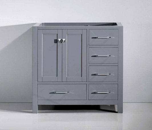 Virtu USA Caroline Avenue 36 Single Bathroom Vanity Cabinet in Grey