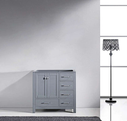 Virtu USA Caroline Avenue 36 Single Bathroom Vanity Cabinet in Grey