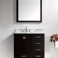 Virtu USA Caroline Avenue 36 Single Bathroom Vanity Set in Espresso w/ Italian Carrara White Marble Counter-Top| Square Basin