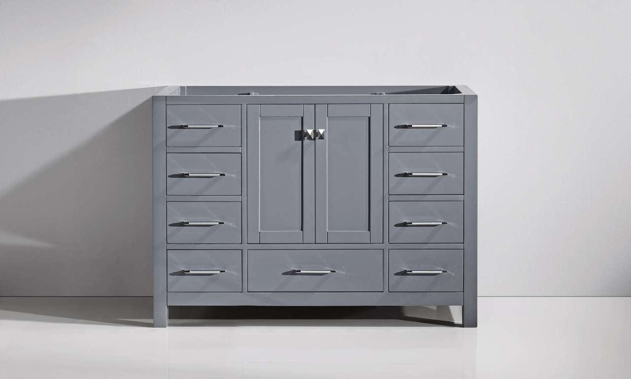 Virtu USA Caroline Avenue 48 Single Bathroom Vanity Cabinet in Grey