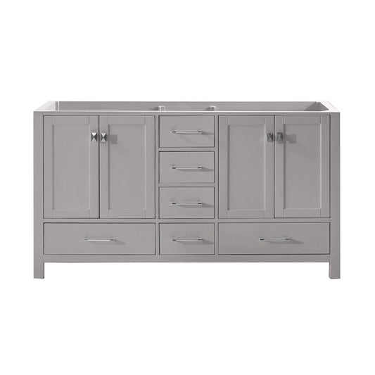 Virtu USA Caroline Avenue 60" Cabinet Only in Cashmere Grey