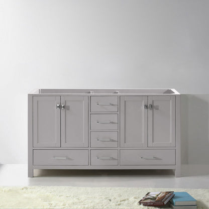 Virtu USA Caroline Avenue 60 Cabinet Only in Cashmere Grey