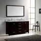 Virtu USA Caroline Avenue 60" Double Bathroom Vanity Cabinet Set in Espresso