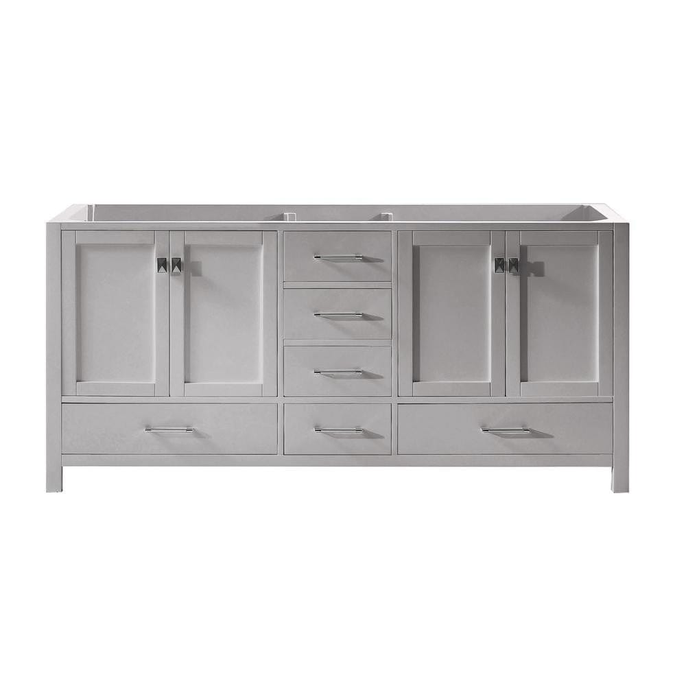 Virtu USA Caroline Avenue 72" Cabinet Only in Cashmere Grey