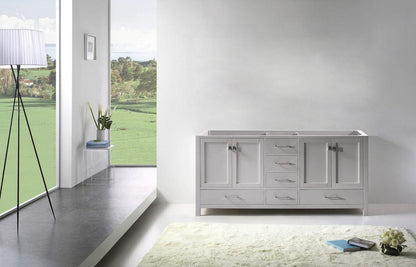 Virtu USA Caroline Avenue 72 Cabinet Only in Cashmere Grey