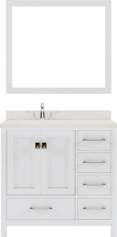 White Single Sink Vanity Set