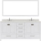 White Double Sink Vanity Set