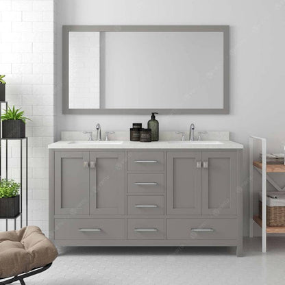 Double square sink vanity