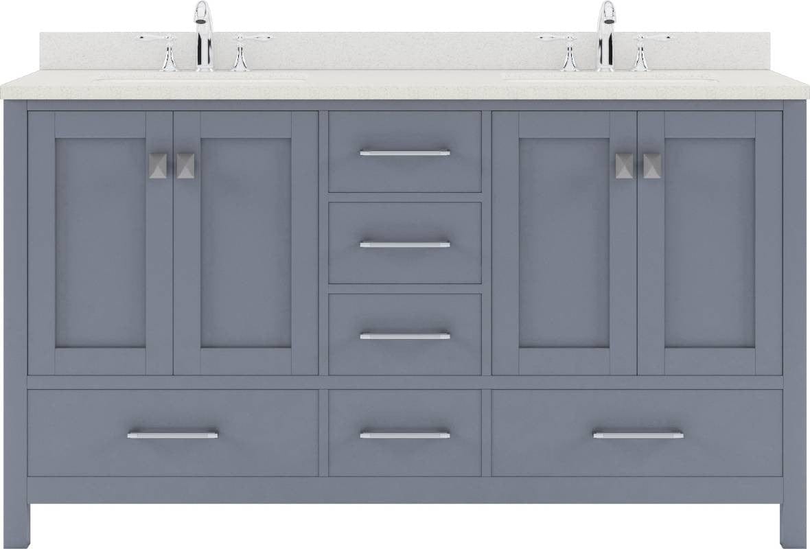 Grey double sink vanity