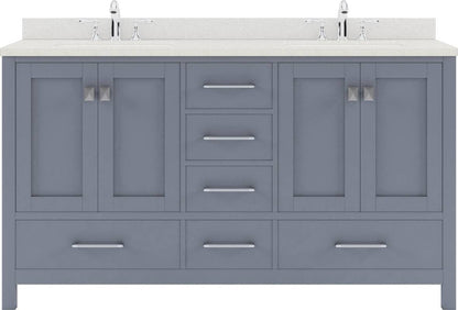 Grey double sink vanity