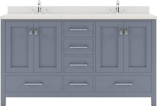 Grey double sink vanity