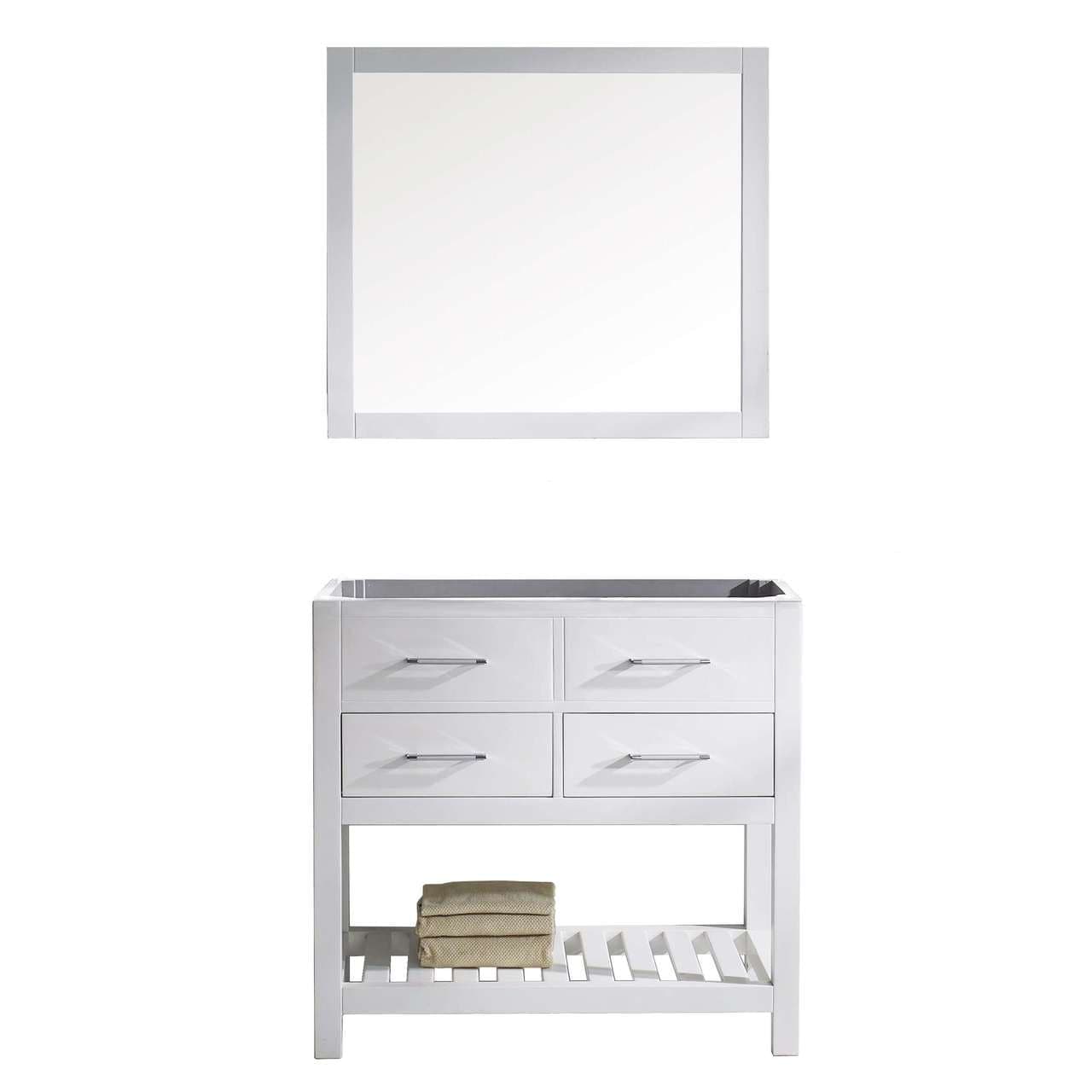 Virtu USA Caroline Estate 36" Single Bathroom Vanity Cabinet in White