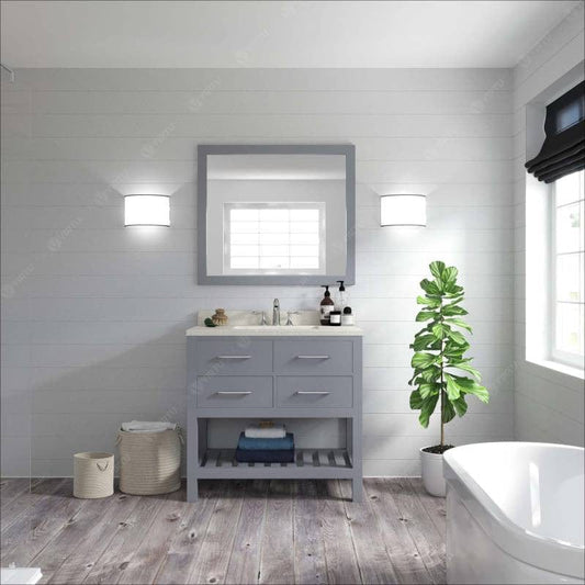 Grey freestanding vanity