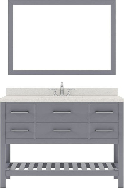 Grey freestanding bathroom vanity