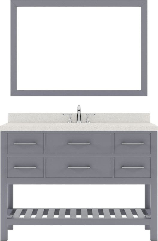 Grey freestanding bathroom vanity