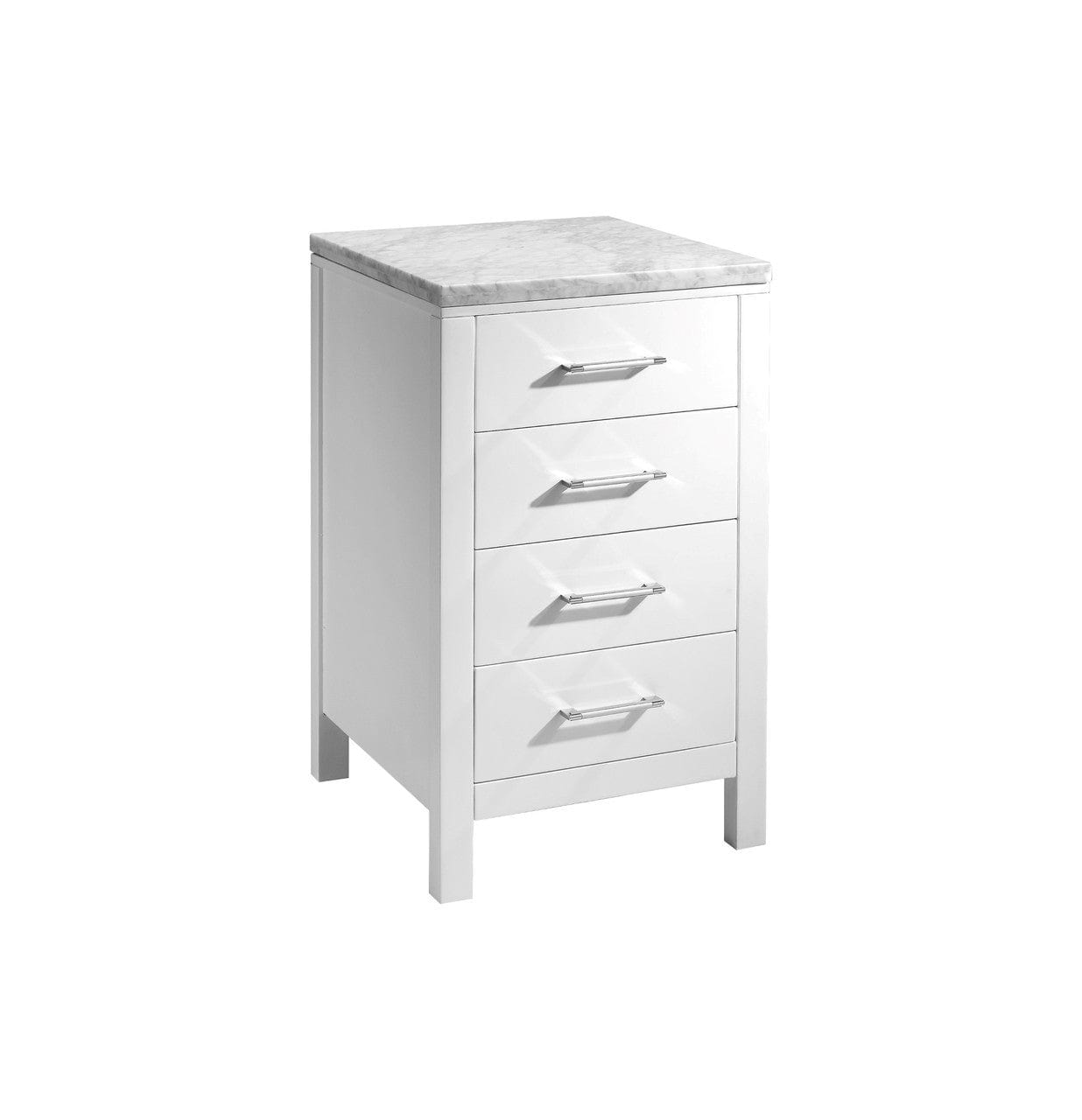 Virtu USA Caroline Parkway 20" Side Cabinet in White