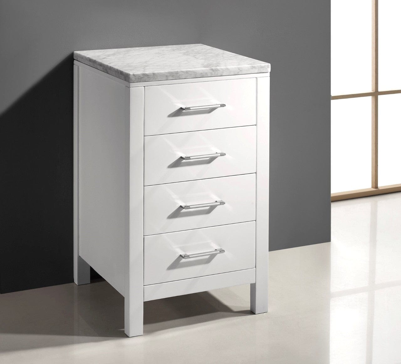 Virtu USA Caroline Parkway 20 Side Cabinet in White