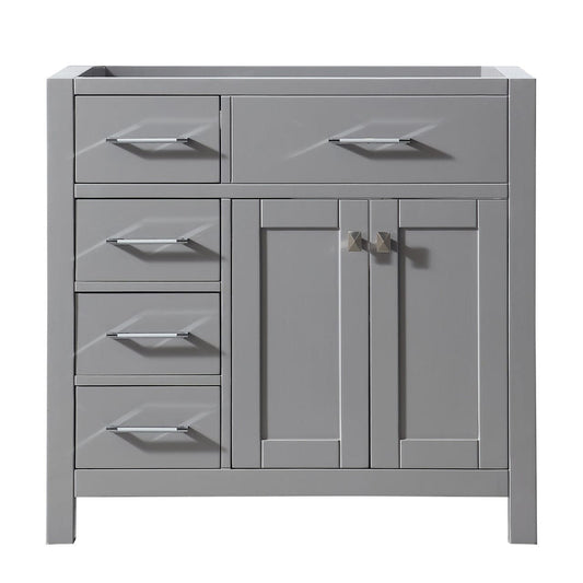 Virtu USA Caroline Parkway 36" Cabinet Only in Cashmere Grey