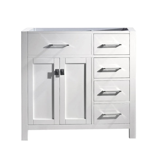 Virtu USA Caroline Parkway 36" Single Bathroom Vanity Cabinet in White