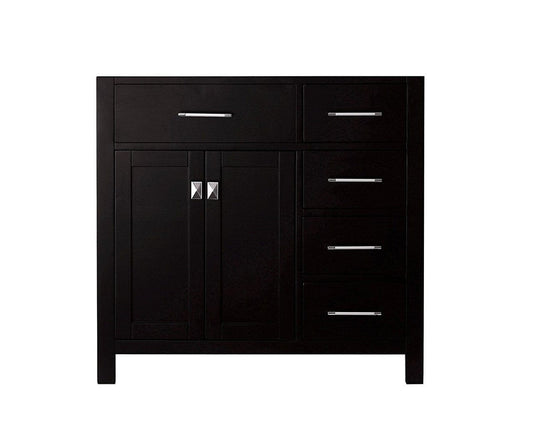 Virtu USA Caroline Parkway 36" Single Bathroom Vanity Cabinet Set in Espresso