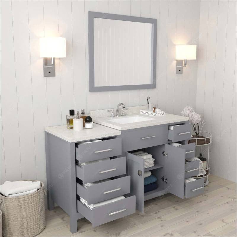 Contemporary Gray Single Sink Vanity