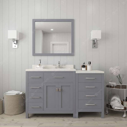 left offset bathroom vanity