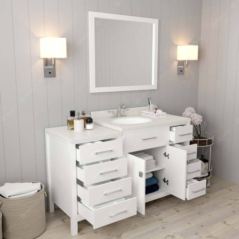 57 inch bathroom vanity set