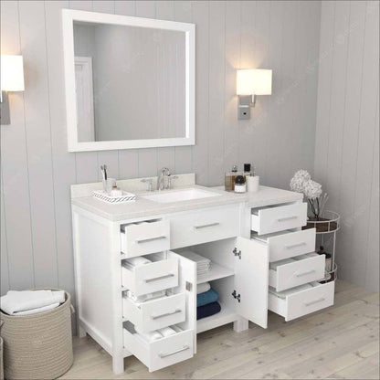 White Single Sink Vanity