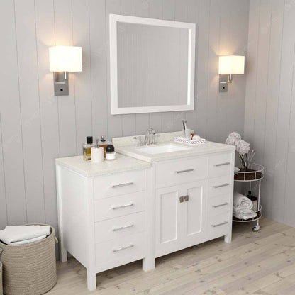 White Single Sink Bathroom Vanity