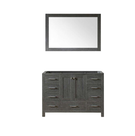 Virtu USA Vanities Virtu USA Caroline Premium 48 Single Bathroom Vanity Cabinet in Zebra Grey