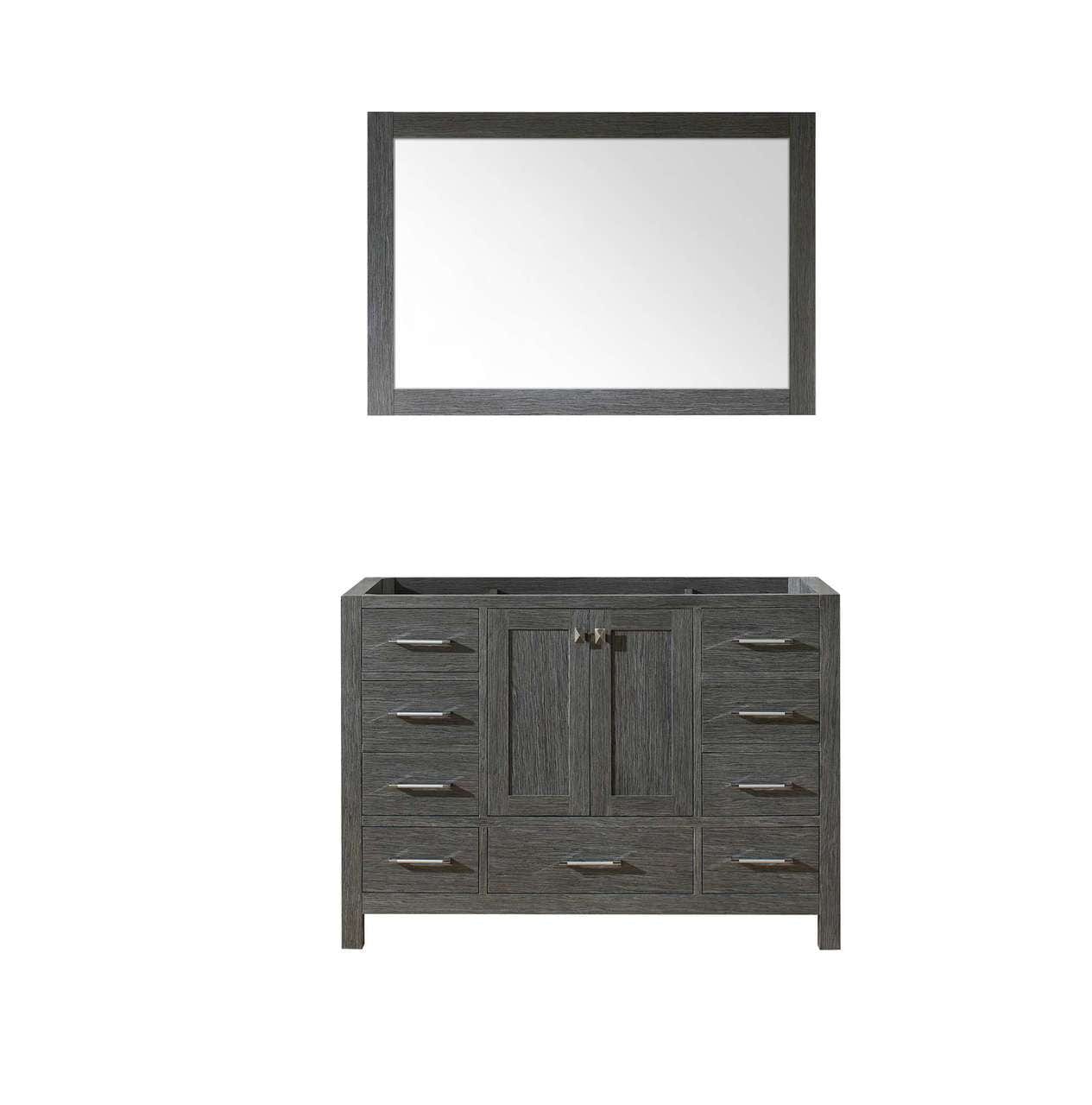 Virtu USA Caroline Premium 48" Single Bathroom Vanity Cabinet in Zebra Grey