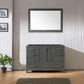 Virtu USA Caroline Premium 48 Single Bathroom Vanity Cabinet in Zebra Grey