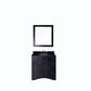 Virtu USA Elise 36" Single Bathroom Vanity Set in Espresso w/ Black Galaxy Granite Counter-Top | Round Basin