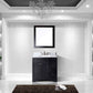 Virtu USA Elise 36 Single Bathroom Vanity Set in Espresso w/ Italian Carrara White Marble Counter-Top | Square Basin