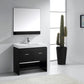 Virtu USA Gloria 36 Single Bathroom Vanity Set in Espresso w/ Ceramic Counter-Top