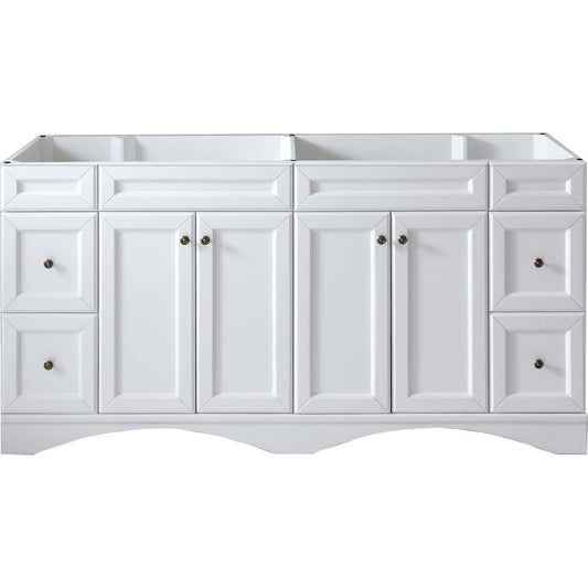 Virtu USA Talisa 71" Double Bathroom Vanity Cabinet in White