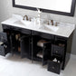 Virtu USA Talisa 72 Double Bathroom Vanity Set in Espresso w/ Italian Carrara White Marble Counter-Top | Square Basin
