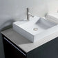 Virtu USA Tavian 72 Double Bathroom Vanity Set in Grey w/ White Stone Counter-Top | Square Basin
