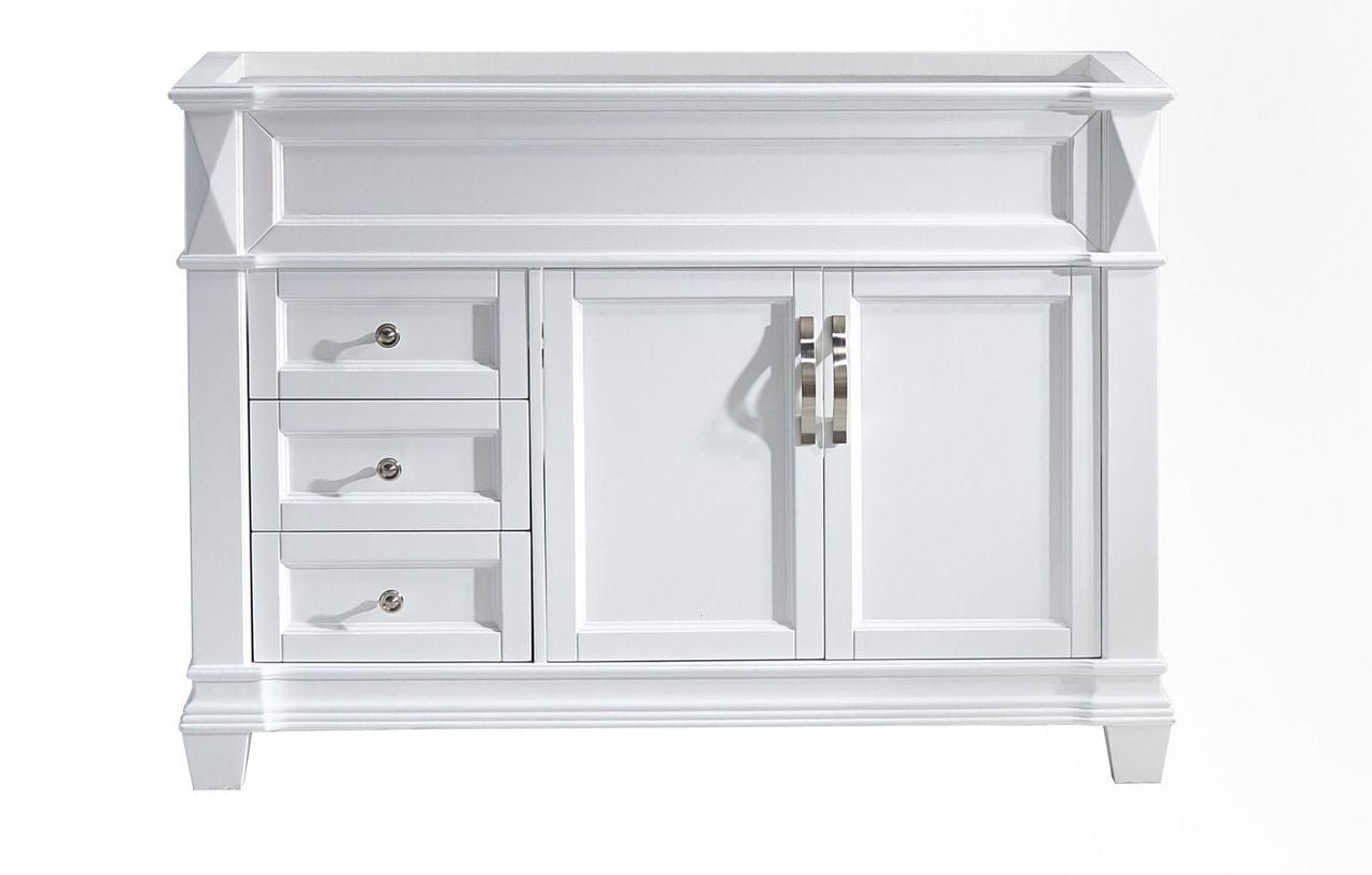 Virtu USA Victoria 48" Cabinet Only in White - MS-2648-CAB-WH