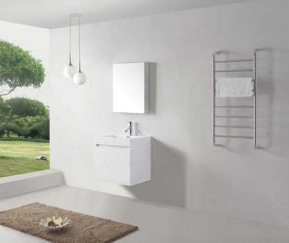 Virtu USA Zuri 24 Single Bathroom Vanity Set in Gloss White