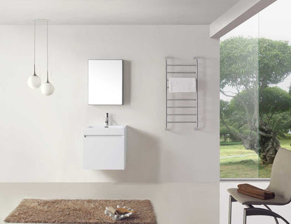 Virtu USA Zuri 24 Single Bathroom Vanity Set in Gloss White