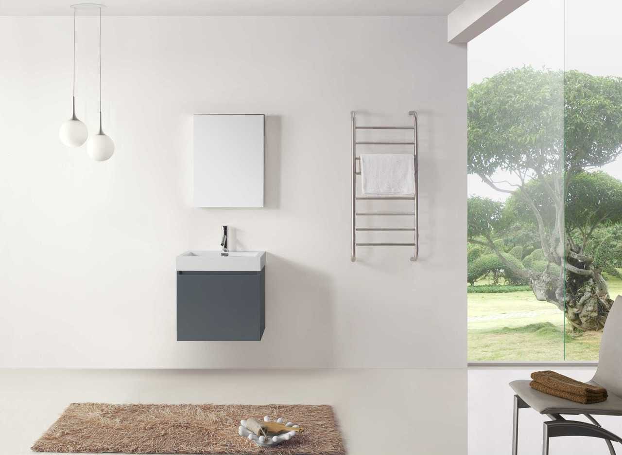 Virtu USA Zuri 24 Single Bathroom Vanity Set in Grey