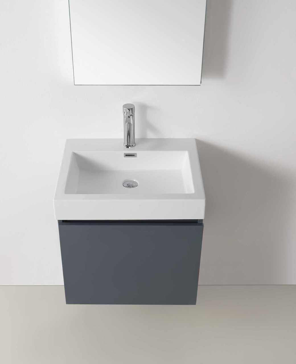 Virtu USA Zuri 24 Single Bathroom Vanity Set in Grey